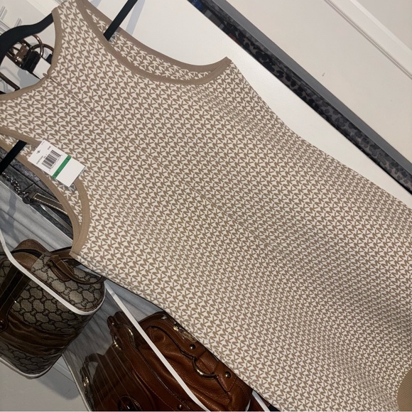 Michael Kors Beige and White Monogram Dress - Picture 2 of 4